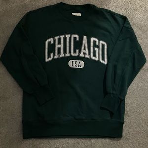Abercrombie Sunday Sweatshirt Size M Chicago Green